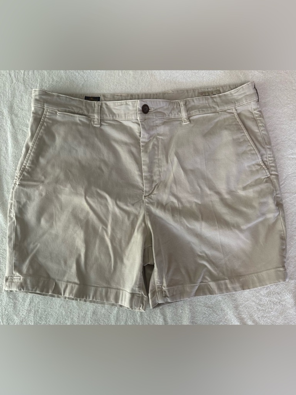 Faherty Coastline Chino Shorts Men’s 38 6” Inseam Khaki Tailored Fit Stretch EUC
